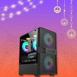 ZEBRONICS Zeb Leon New Premium Gaming Mini Cabinet-Black